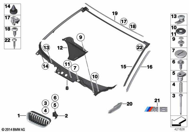 CAM ALT IZGARA SİLECEK BAKALİTİ F10/F10LCI/F12/F13 51717216977