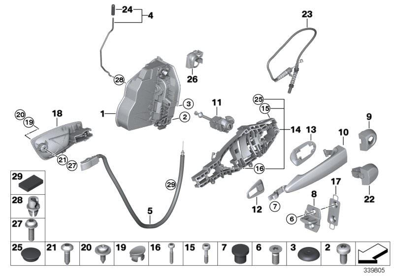 KAPI İÇ AÇMA KOLU SAĞ E90/E90LCI 51417144546
