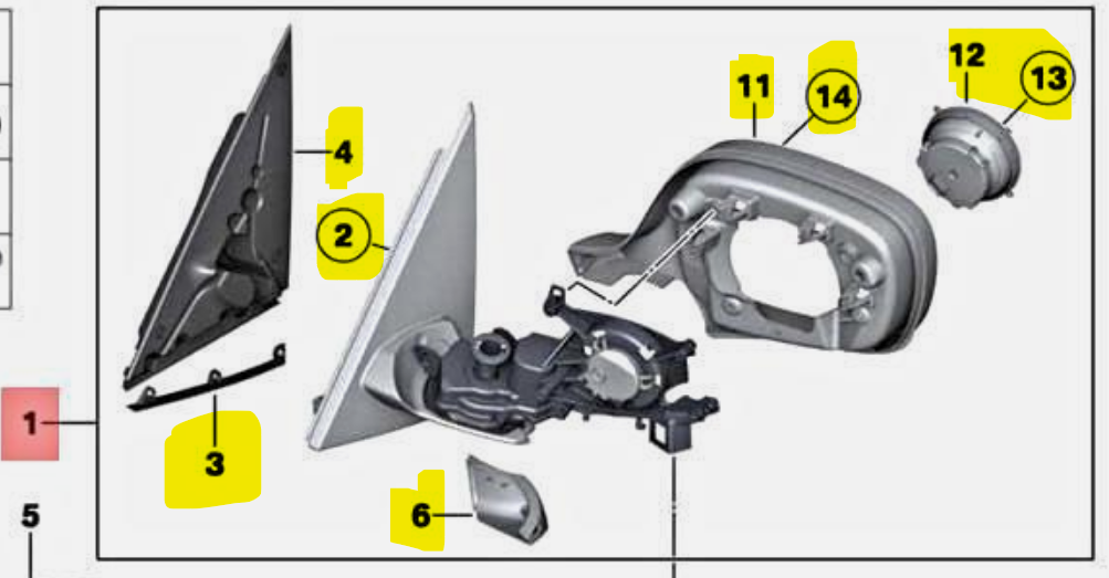 KOMPLE AYNA SAĞ E83LCI 51163455344