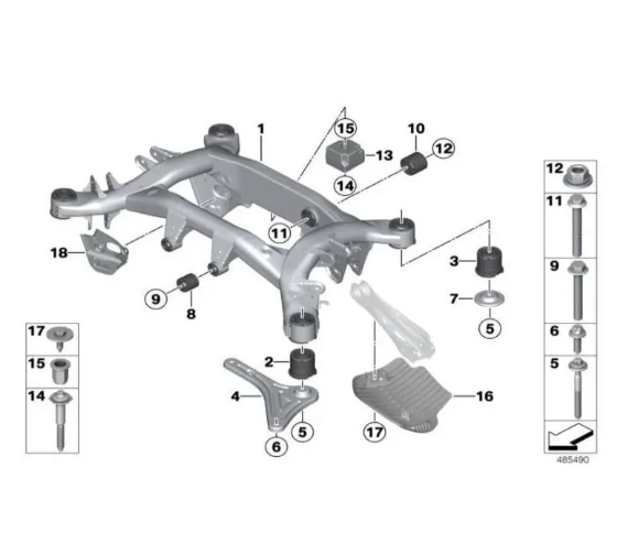 BMW ARKA TRAVERS E60/E60LCI 33316770828
