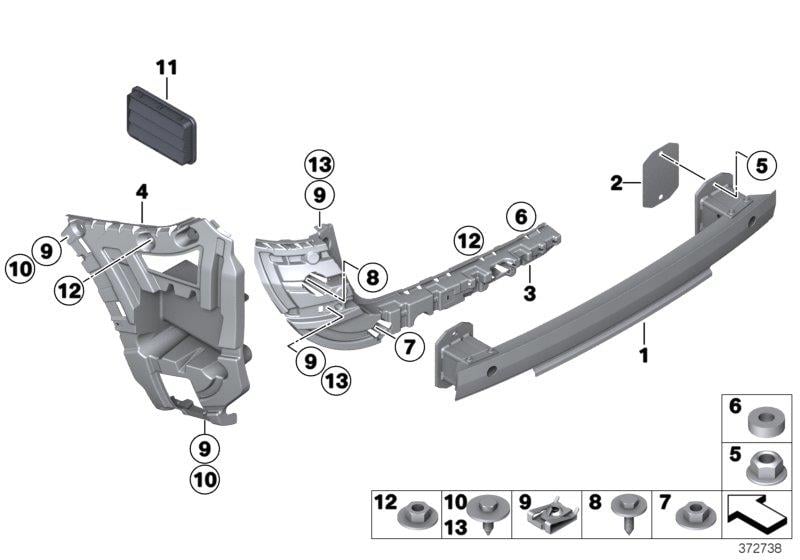 ARKA TAMPON BRAKETİ SAĞ F25 51127210078