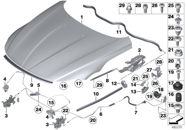 MOTOR KAPUT ÜST KİLİT SOL 51237183763