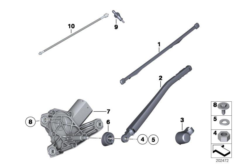 ARKA SİLECEK KOLU E84/E87/E87LCI 61627138507
