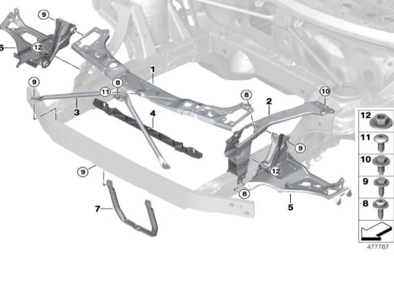 BMW ÖN PANEL FAR DESTEK SACI SAĞ 51647426634