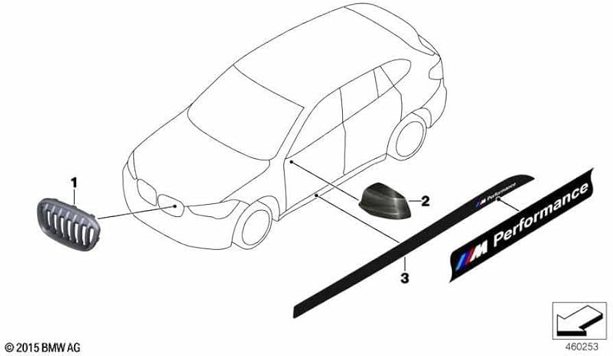 BMW ÖN BÖBREK PANJUR SOL M PERFORMANCE F48/X1 51712407733