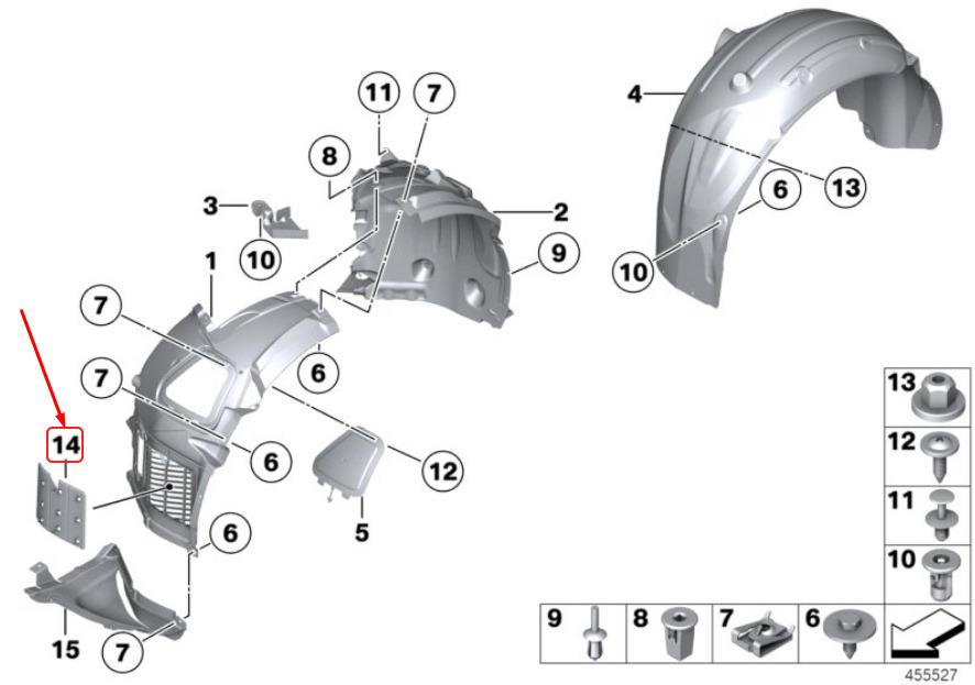 ÇAMURLUK DAVLUMBAZ KAPAGI F10/F11/F18/F06GC/F12 51717302365