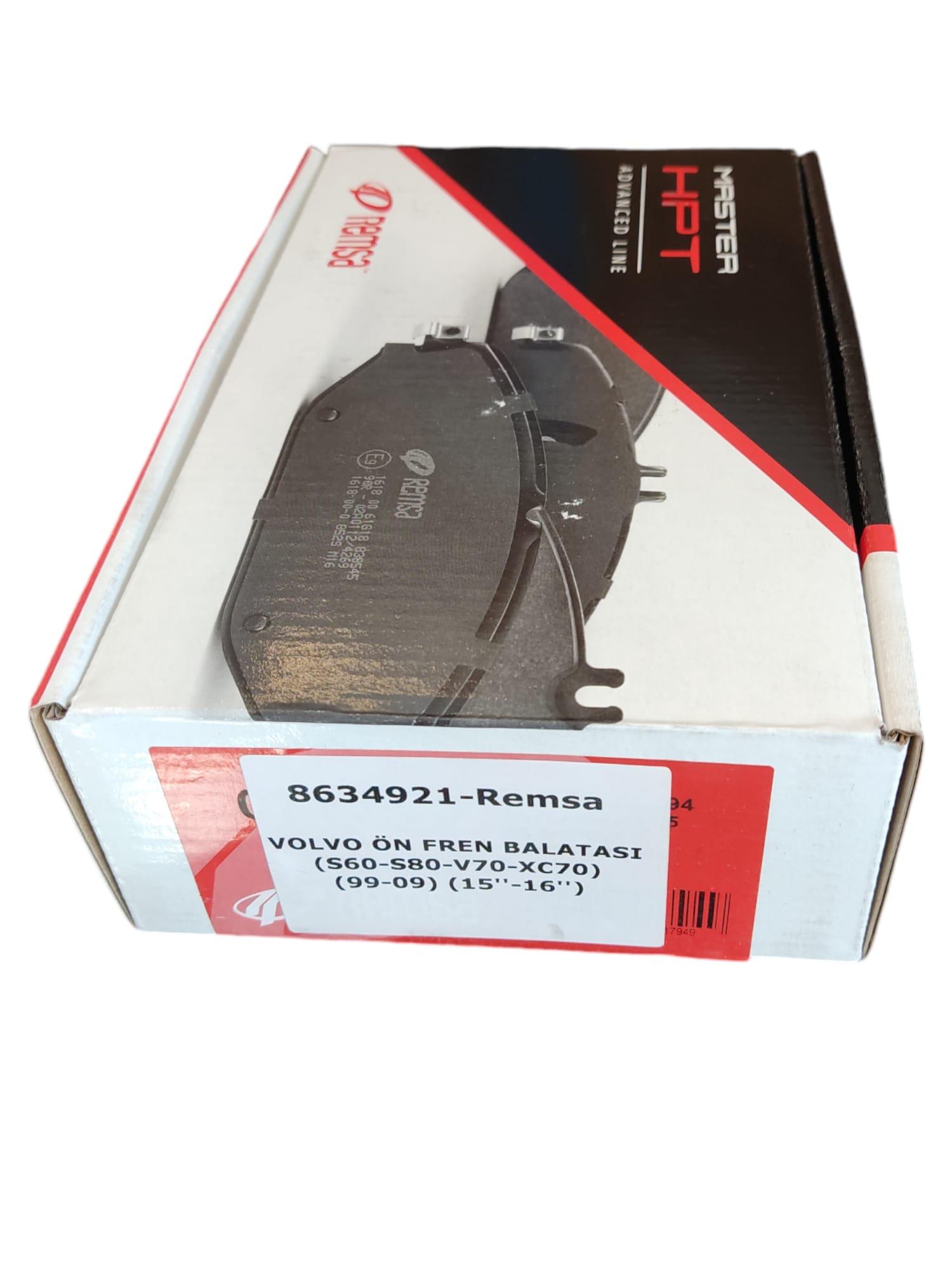 VOLVO ÖN FREN BALATASI S60-S80-V70-XC70 1999-2009 15-16 8634921 Remsa