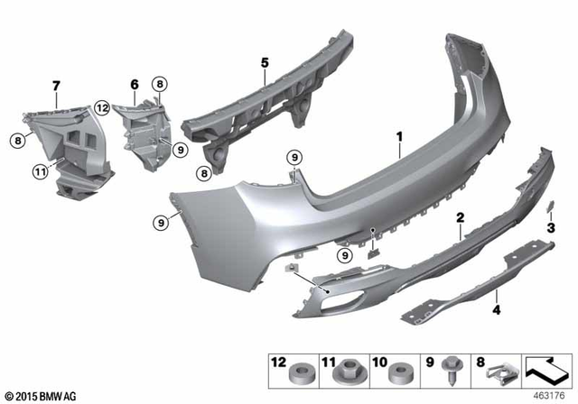 ARKA TAMPON ÇEKİ DEMİR KAPAK F16/X6 51128056540