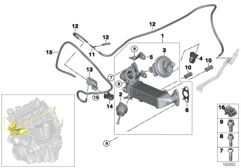 EKSOZ GAZI RADYATÖR KOMPLE EGR N47 E90LCI 11717797371