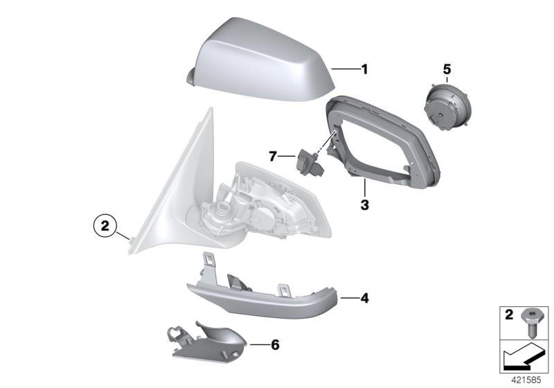 AYNA ALT ÇERÇEVESİ SAĞ E60LCI/F10/F01/F02/F12/F13 51167266036