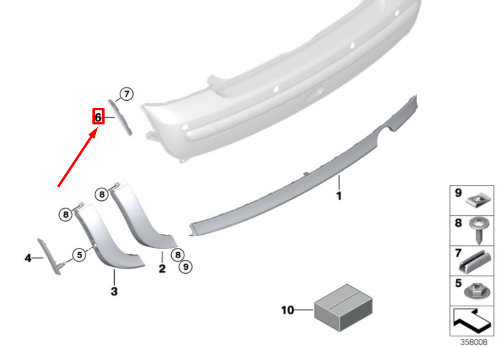 TAMPON BRAKETİ MİNİ COOPER/R ARKA 51121492924