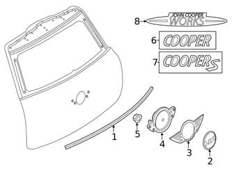 BAGAJ KAPAK ÇITASI MINI R60 51139803780
