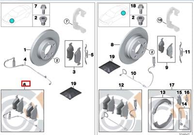 ÖN FREN BALATASI ( SET ) ( 3 404 362 ) E83/E83LCI 34112357229