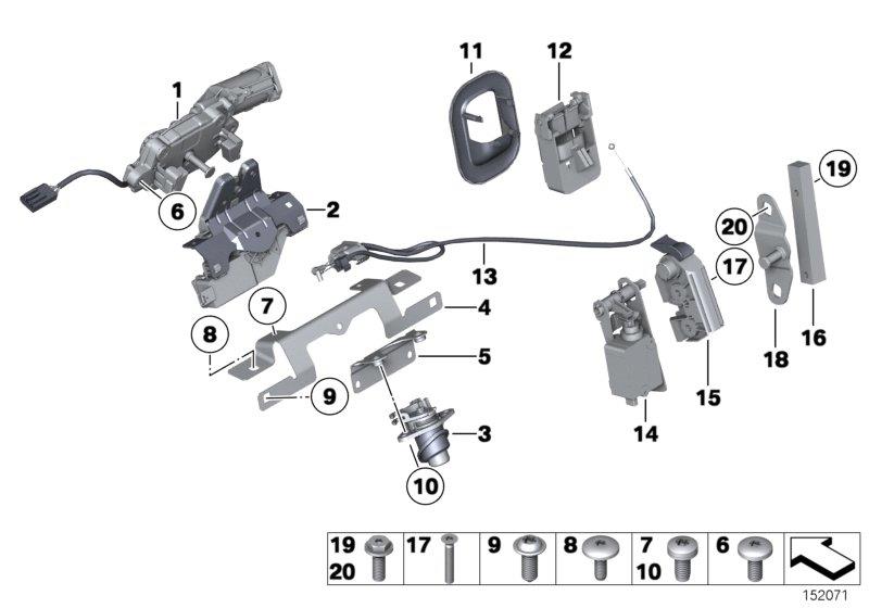 ARKA BAGAJ KAPAK KİLİT E87/E46/E90/E92/E60/E63