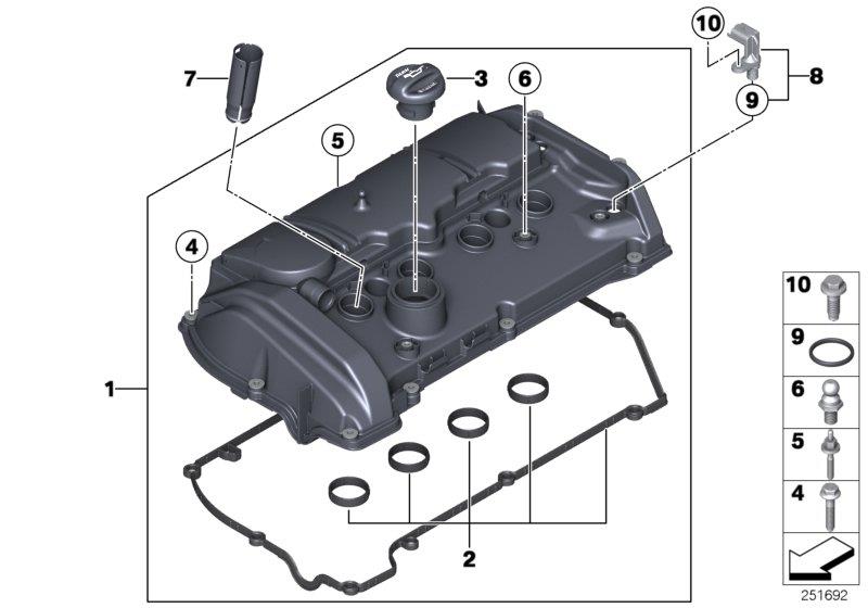 SİBOP KAPAK CONTASI N13 F20/F30 R55/R56/R57LCI