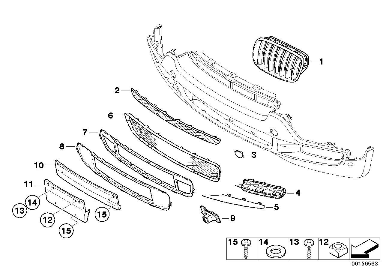 ÖN TAMPON IZGARA SOL E70 51117159595