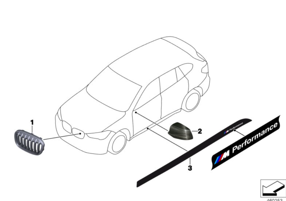 ÖN BÖBREK PANJUR SAĞ M PERFORMANCE F48/X1 51712407732