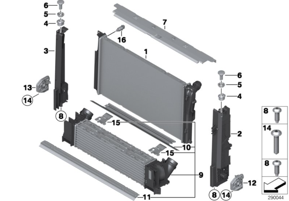 RADYATÖR ÜST BAKALİT F20/F30F/32 17117600543