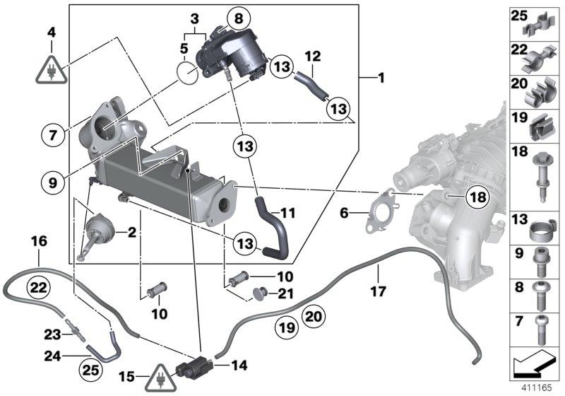 EGR ELEKTRİKLİ VALF Dizel/N47/N47N/N57 E90/F20/F30