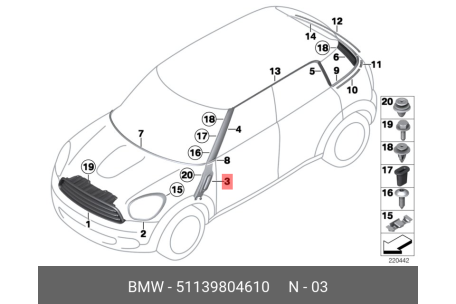 ÖN ÇAMURLUK SİNYAL MINI R60 51139804610