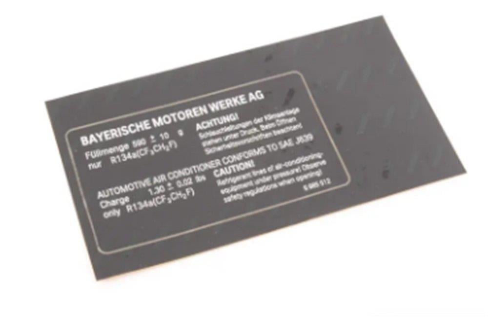 A/C GAZI ETİKETİ E87LCI/E90/E90LCI/E92/E92LCI/E93 64506985512
