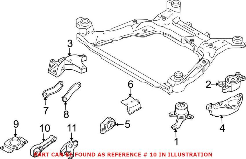 VOLVO ÜST MOTOR KULAĞI TORK ÇUBUKLU (P3) (07-) (S60 II / S80 II / XC60 / V70 III) 31670126