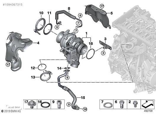 TURBO EMME BORU ORİNG N13 F20/F30