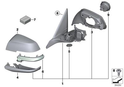 KOMPLE AYNA SAĞ F20/F20LCI 51167242718