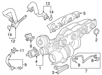 BMW TURBO SOĞUTMA HORTUMU ( 8 663 516-654-935 ) 11538853292