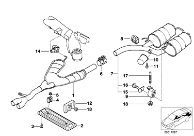 BMW ORTA SUSTURUCU E39 5.28İ 18101436532