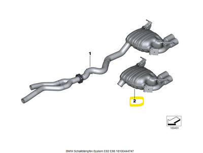 ARKA EKSOZ SUSTURUCU  E82 / E88 -  BMW PERFORMANCE