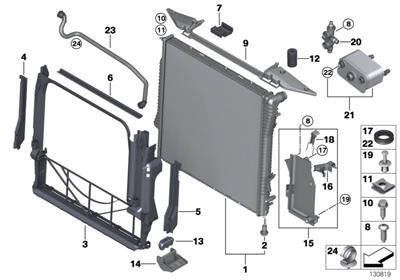 RADYATÖR KASA CONTASI M57/M57N/M62 E53 17101439129