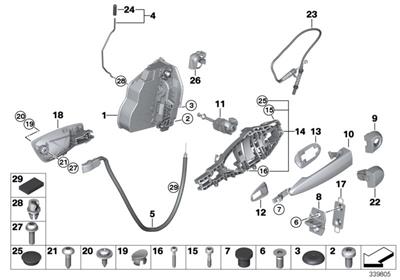 KAPI İÇ AÇMA KOLU SAĞ E90/E90LCI 51417144546
