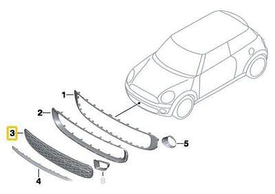 ORTA IZGARA CHROM R55LCI/R56LCI/57LCI 51117248789
