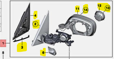 KOMPLE AYNA SAĞ E83LCI 51163455344