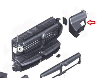ÖN PANEL HAVALANDIRMA BAKALİTİ SOL F10  51747200789