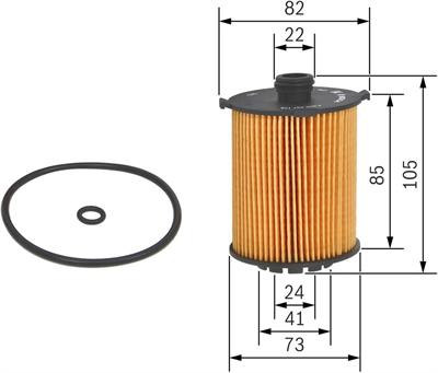 VOLVO YAĞ FİLTRESİ (P3+P4) (S60II-V60-S80II-XC60I-XC70III-V40II) (14-) (NEW=D4+T5)