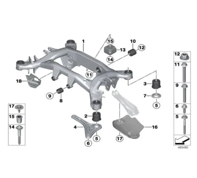 BMW ARKA TRAVERS E60/E60LCI 33316770828
