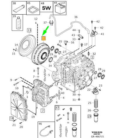 VOLVO ŞANZIMAN KAVRAMA KİTİ (P3) (11-15) (M.K=07+44+45+47+48) 36050661