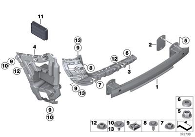ARKA TAMPON BRAKETİ SAĞ F25 51127210078