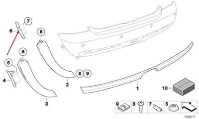 TAMPON BRAKETİ MİNİ COOPER ARKA SOL  51121492925