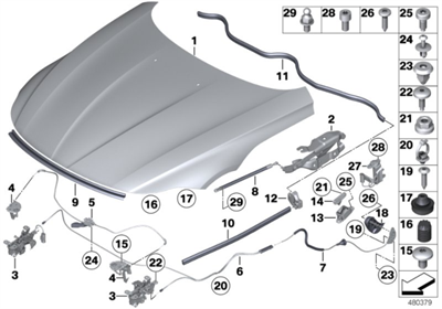 MOTOR KAPUT ÜST KİLİT SOL 51237183763