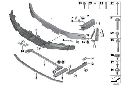 BMW ÖN TAMPON BAGLANTI DEMİRİ SOL F40 51117459887
