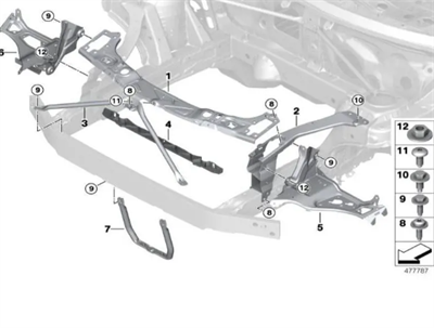 BMW ÖN PANEL FAR DESTEK SACI SAĞ 51647426634