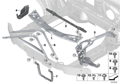 BMW ÖN PANEL ÜST DEMİRİ 51647459878