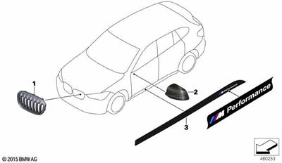 BMW ÖN BÖBREK PANJUR SOL M PERFORMANCE F48/X1 51712407733