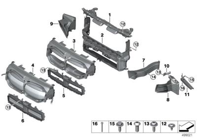 BMW ÖN PANEL HAVA KANALI SOL 51747459761