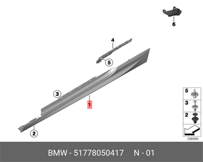 MAŞBİYEL KAPLAMASI SOL M F12/F12LCI/F13/F13LCI 51778050417