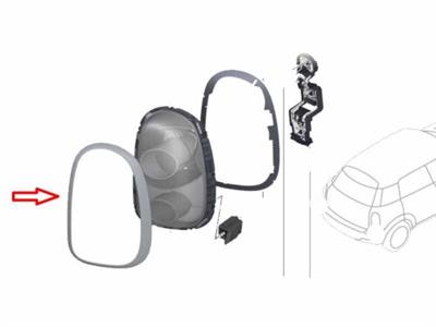 STOP ÇERÇEVESİ SAĞ KROM MINI R60 52109806936