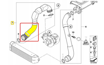 TURBO HORTUMU M57N E65